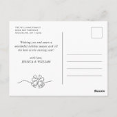 Elegant Minimalistisch frohe Weihnachtsgrüße Postkarte (Rückseite)