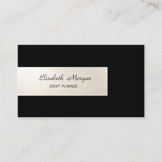 Elegant Minimalistisch, gestreift, schwarz Visitenkarte (Vorderseite)