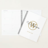 Elegant Minimalistisch Gold Monogram Name 2023 Planer (Anzeige)