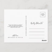 Elegant Minimalistisch Green Eucalyptus Vielen Dan Postkarte (Rückseite)