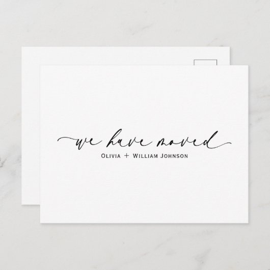 Elegant Minimalistisch haben wir das Script versch Postkarte (Vorne/Hinten)