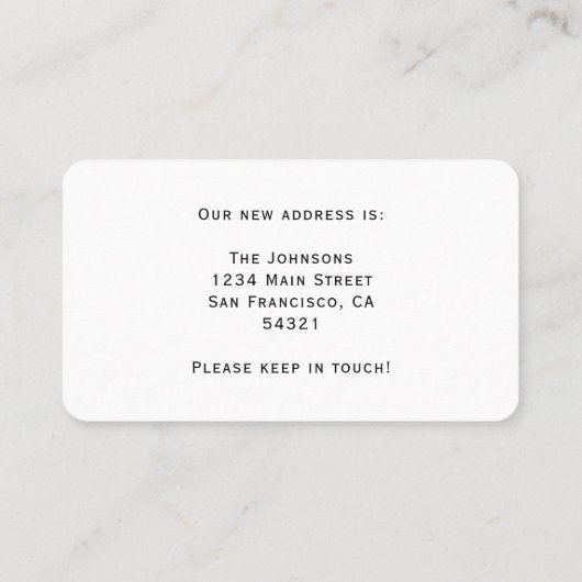 Elegant Minimalistisch haben wir das Script versch Visitenkarte (Rückseite)