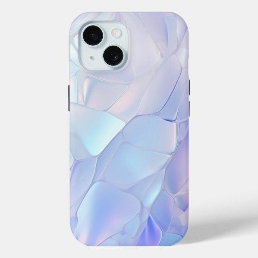 Elegant Minimalistisch Holographic iPhone 15 Case (Rückseite)