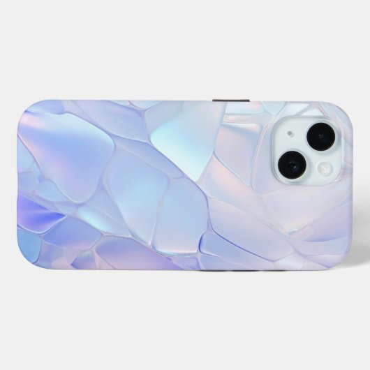 Elegant Minimalistisch Holographic iPhone 15 Case (Rückseite (Horizontal))