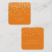 Elegant Minimalistisch, Imitate Gold Confetti Quadratische Visitenkarte (Vorne/Hinten)