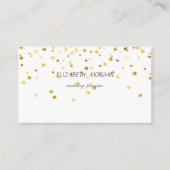 Elegant Minimalistisch, Imitate Gold Confetti Visitenkarte (Vorderseite)