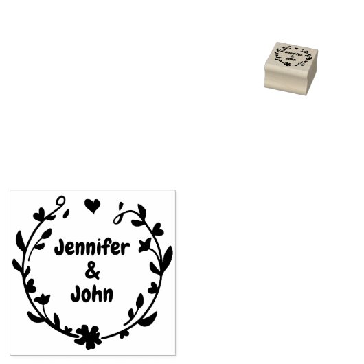 Elegant Minimalistisch Laurel Wedding Gummistempel (Stempel)