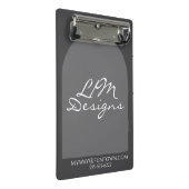 Elegant Minimalistisch Mini Klemmbrett (Schrägansicht)