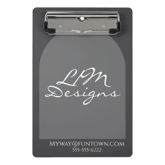 Elegant Minimalistisch Mini Klemmbrett (Vorderseite)