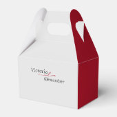 Elegant Minimalistisch mit einer Hochzeit mit rote Geschenkschachtel (Vorderseite)