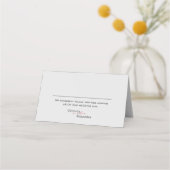 Elegant Minimalistisch mit einer Hochzeit mit rote Platzkarte (Vorderseite)