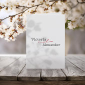 Elegant Minimalistisch mit einer Hochzeit mit rote Programm