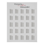 Elegant Minimalistisch mit Red Accents Seating Cha Poster (Vorderseite)