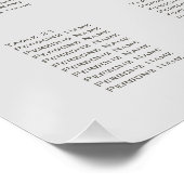 Elegant Minimalistisch mit Red Accents Seating Cha Poster (Ecke)