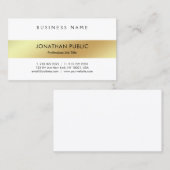 Elegant Minimalistisch Modern einfach trendy Golde Visitenkarte (Vorne/Hinten)