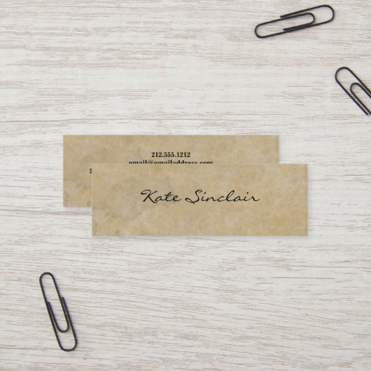 Elegant Minimalistisch modern stilvoll Mini Visitenkarte (Vorderseite/Rückseite Beispiel)