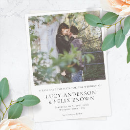 Elegant Minimalistisch | Moderne Foto Hochzeit Save The Date