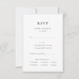 Elegant Minimalistisch | Moderne schicke einfache  RSVP Karte