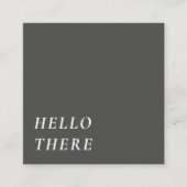 elegant | Minimalistisch Moderne Typografie Einfac Quadratische Visitenkarte (Vorderseite)