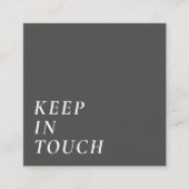 elegant | Minimalistisch Moderne Typografie Einfac Quadratische Visitenkarte (Vorderseite)
