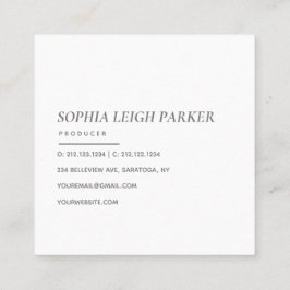 elegant | Minimalistisch Moderne Typografie Einfac Quadratische Visitenkarte