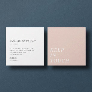 elegant Minimalistisch Moderne Typografie Einfac Quadratische Visitenkarte