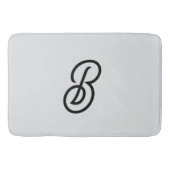 Elegant minimalistisch moderner Anfang grau Badematte (Vorderseite)