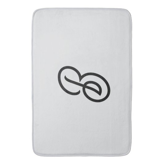 Elegant minimalistisch moderner Anfang grau Badematte (Vorderseite Vertikal)