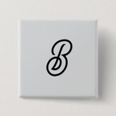 Elegant minimalistisch moderner Anfang grau Button (Vorderseite)