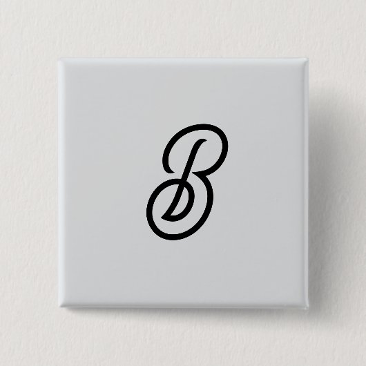 Elegant minimalistisch moderner Anfang grau Button (Vorderseite)