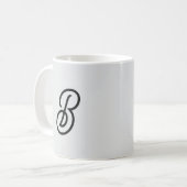 Elegant minimalistisch moderner Anfang grau Kaffeetasse (Vorderseite Links)