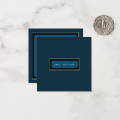 Elegant Minimalistisch Navy Blue "Glücklicher Gebu Mitteilungskarte (Vorderseite/Rückseite Beispiel)