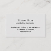 Elegant Minimalistisch Nice to Meet you Greeting G Visitenkarte (Rückseite)