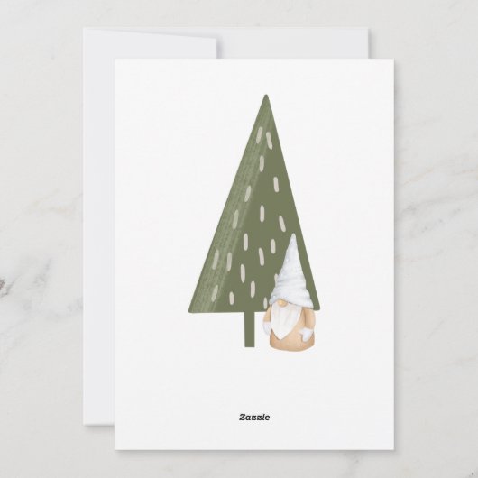 Elegant Minimalistisch Nordic Frohen Weihnachten (Rückseite)