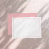 Elegant Minimalistisch rosa Zwei Grenzen Mitteilungskarte