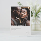 Elegant minimalistisch Save the Date mit Foto (Stehend Vorderseite)