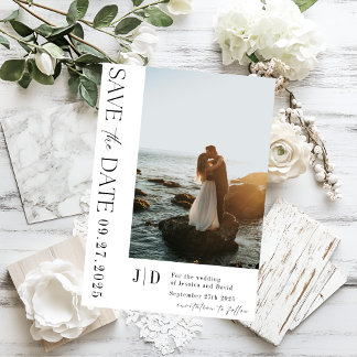 Elegant Minimalistisch Save the Date modern und st Einladung