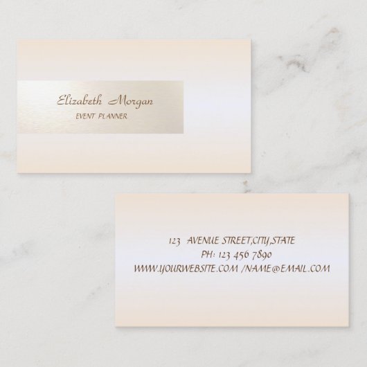 Elegant Minimalistisch, schlicht, einfach Visitenkarte (Vorne/Hinten)