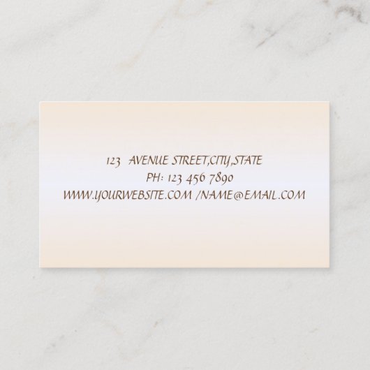 Elegant Minimalistisch, schlicht, einfach Visitenkarte (Rückseite)