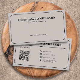 Elegant, minimalistisch, schwarz und beige visitenkarte