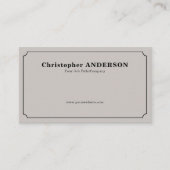 Elegant, minimalistisch, schwarz und beige visitenkarte (Vorderseite)