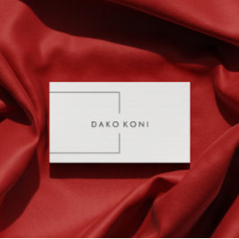 Elegant minimalistisch schwarz-weiß visitenkarte