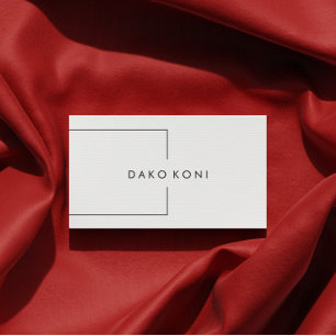 Elegant minimalistisch schwarz-weiß visitenkarte