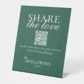 Elegant Minimalistisch Share the Liebe Wedding Has Sockelschild (Vorderseite)