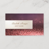 Elegant Minimalistisch, Shiny, Simple Glitzer Boke Visitenkarte (Vorderseite)