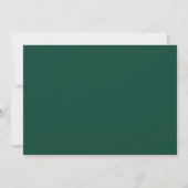 Elegant Minimalistisch Simple Quinceanera Emerald Einladung (Rückseite)