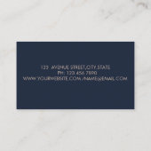 Elegant Minimalistisch, Streifen, einfach Visitenkarte (Rückseite)