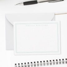 Elegant Minimalistisch türkisfarben Zwei Grenzen