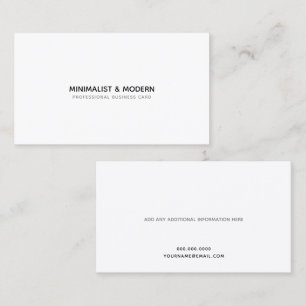 elegant minimalistisch und modern beruflich visitenkarte