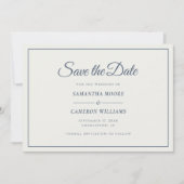 Elegant Minimalistisch Wedding Monogram QR Code Na Save The Date (Vorderseite)
